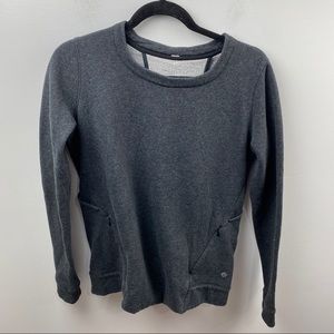 lululemon gray open back sweater 6